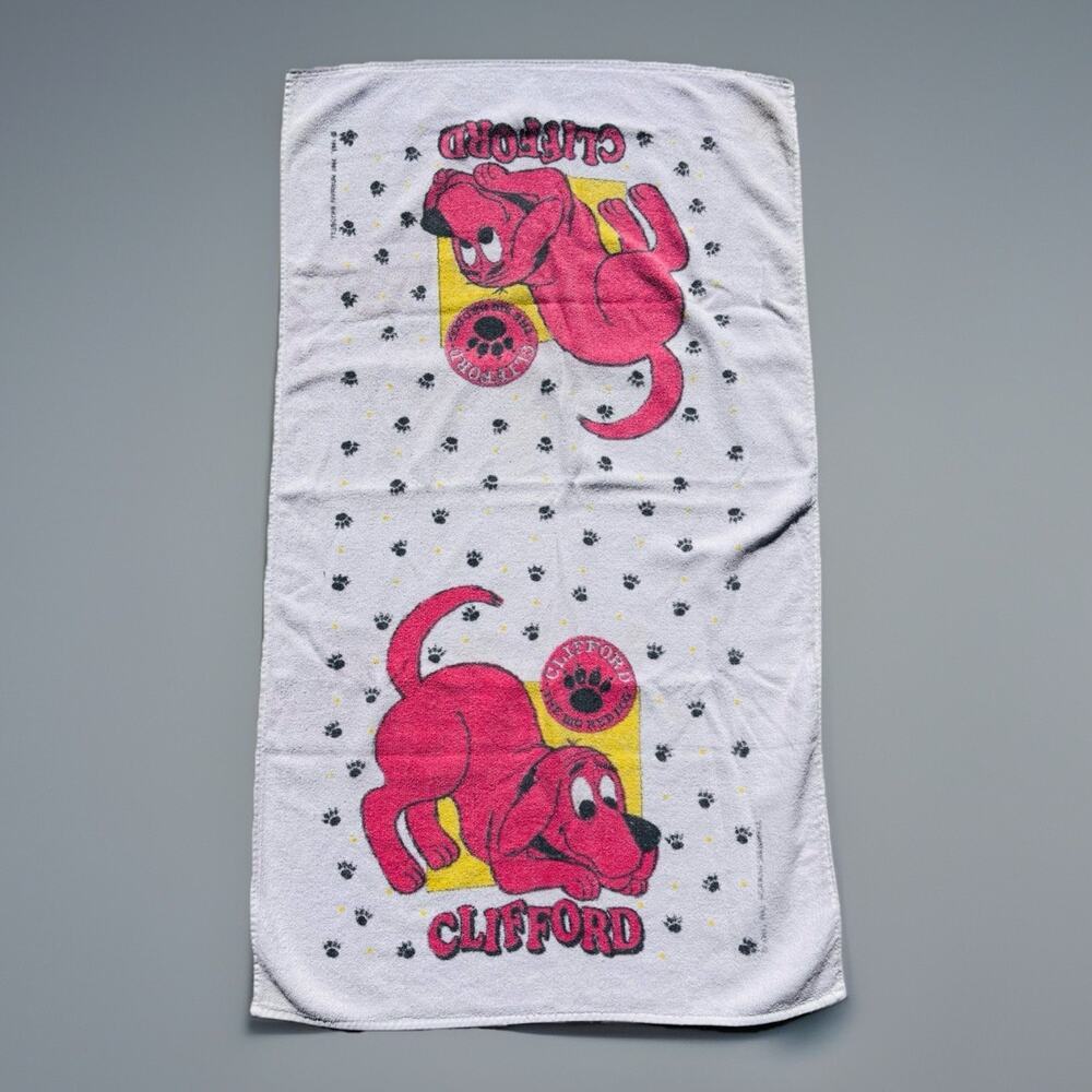 Clifford the Big Red Dog Beach Towel 41x53 Scholastic Kids Cotton 2001 Y2K